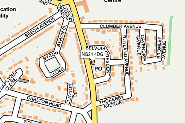 NG24 4DG map - OS OpenMap – Local (Ordnance Survey)