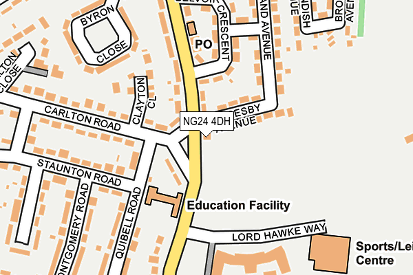 NG24 4DH map - OS OpenMap – Local (Ordnance Survey)