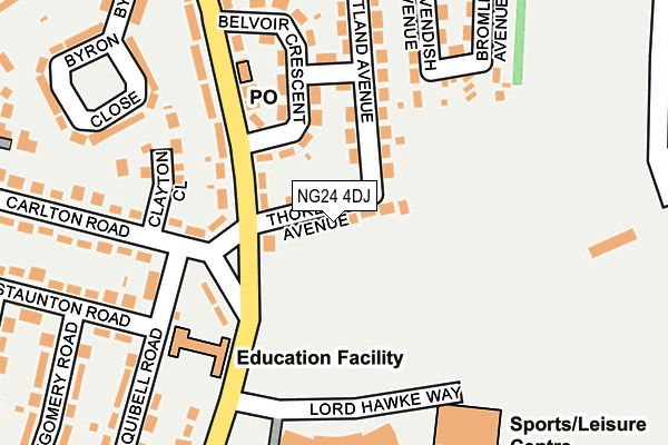 NG24 4DJ map - OS OpenMap – Local (Ordnance Survey)
