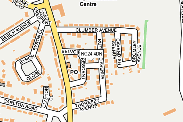 NG24 4DN map - OS OpenMap – Local (Ordnance Survey)
