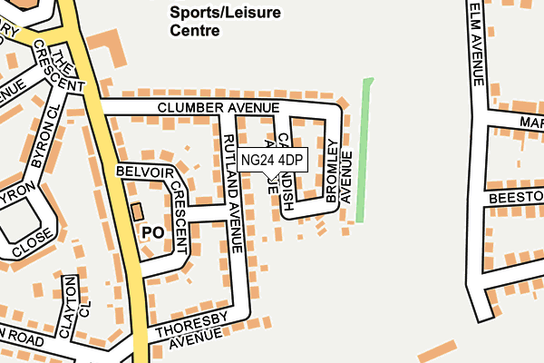 NG24 4DP map - OS OpenMap – Local (Ordnance Survey)