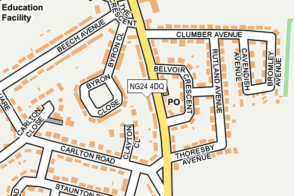 NG24 4DQ map - OS OpenMap – Local (Ordnance Survey)