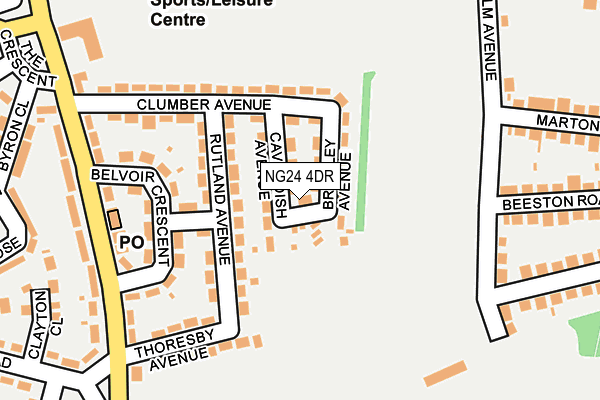 NG24 4DR map - OS OpenMap – Local (Ordnance Survey)