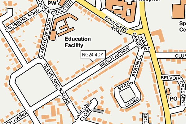 NG24 4DY map - OS OpenMap – Local (Ordnance Survey)