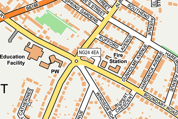 NG24 4EA map - OS OpenMap – Local (Ordnance Survey)