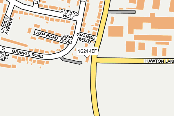 NG24 4EF map - OS OpenMap – Local (Ordnance Survey)