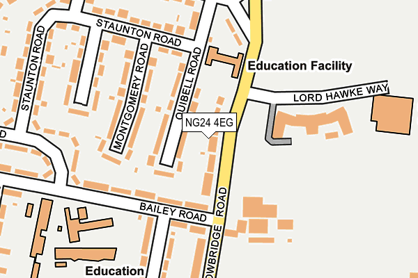 NG24 4EG map - OS OpenMap – Local (Ordnance Survey)