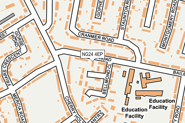 NG24 4EP map - OS OpenMap – Local (Ordnance Survey)