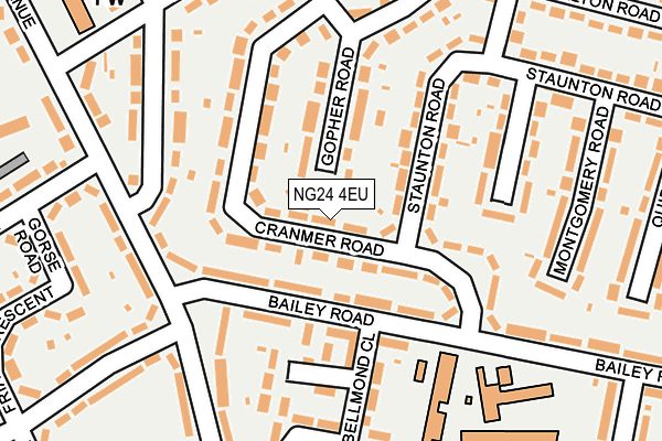 NG24 4EU map - OS OpenMap – Local (Ordnance Survey)
