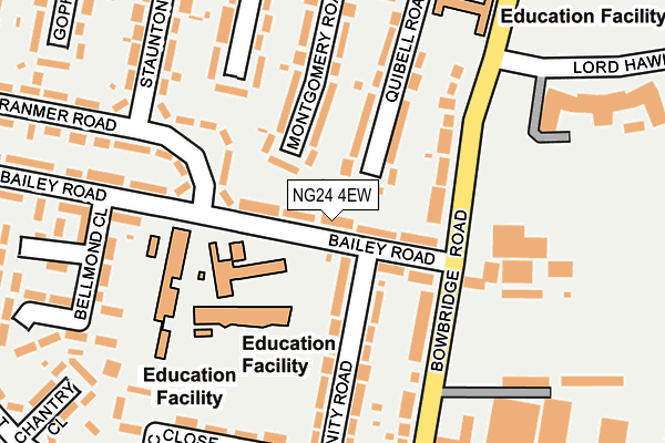 NG24 4EW map - OS OpenMap – Local (Ordnance Survey)