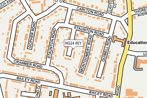 NG24 4EY map - OS OpenMap – Local (Ordnance Survey)