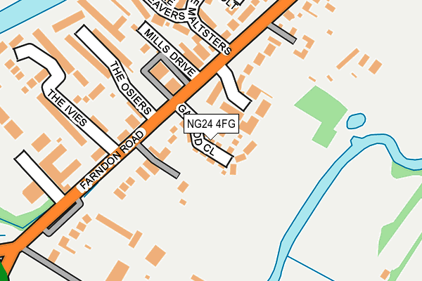 NG24 4FG map - OS OpenMap – Local (Ordnance Survey)