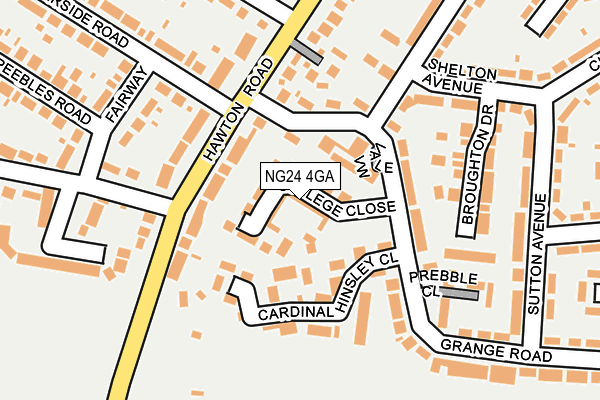 NG24 4GA map - OS OpenMap – Local (Ordnance Survey)