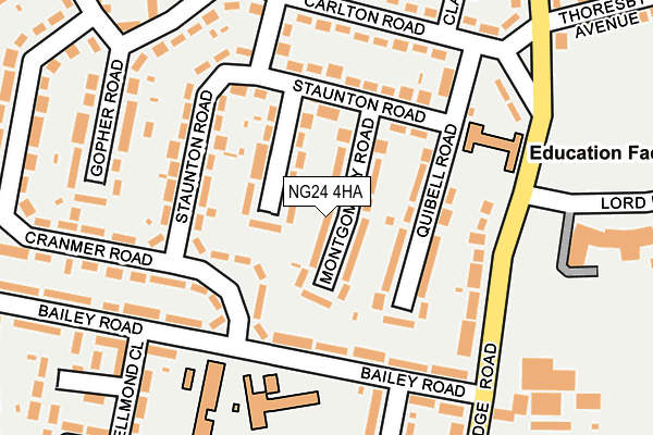 NG24 4HA map - OS OpenMap – Local (Ordnance Survey)