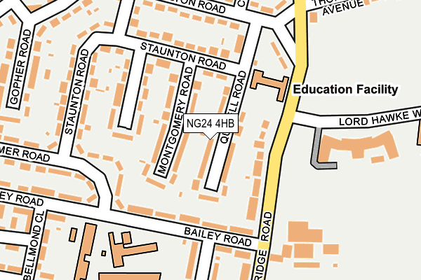 NG24 4HB map - OS OpenMap – Local (Ordnance Survey)
