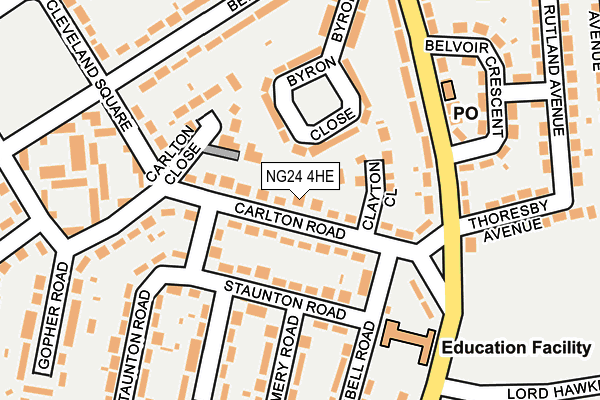 NG24 4HE map - OS OpenMap – Local (Ordnance Survey)