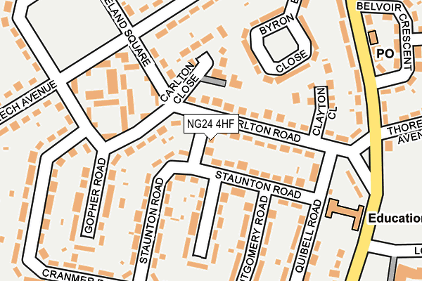 NG24 4HF map - OS OpenMap – Local (Ordnance Survey)