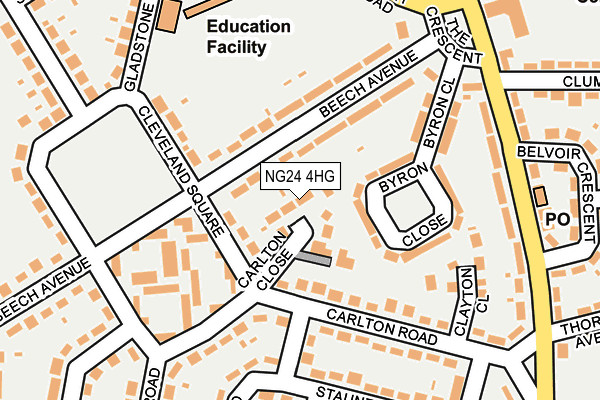 NG24 4HG map - OS OpenMap – Local (Ordnance Survey)