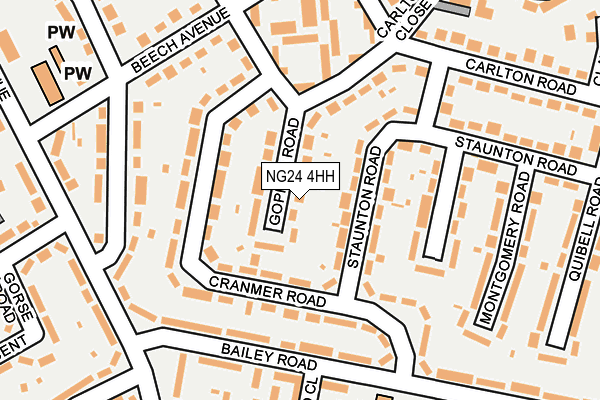 NG24 4HH map - OS OpenMap – Local (Ordnance Survey)