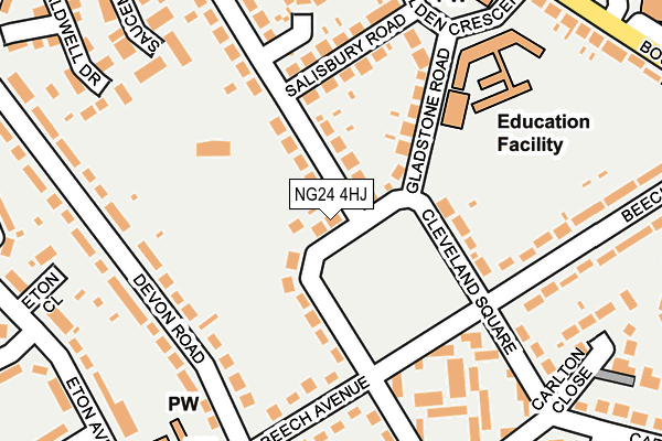 NG24 4HJ map - OS OpenMap – Local (Ordnance Survey)