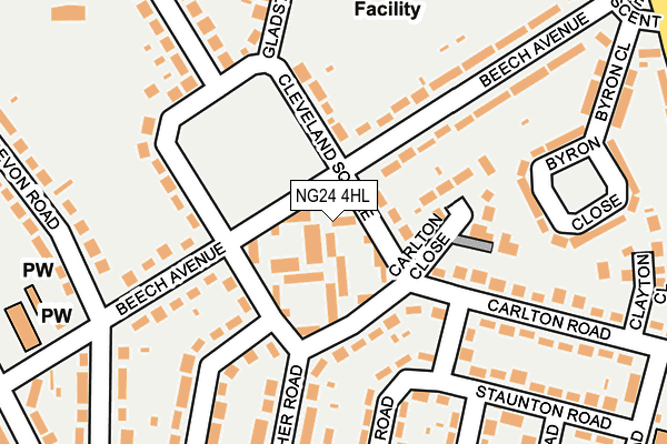 NG24 4HL map - OS OpenMap – Local (Ordnance Survey)