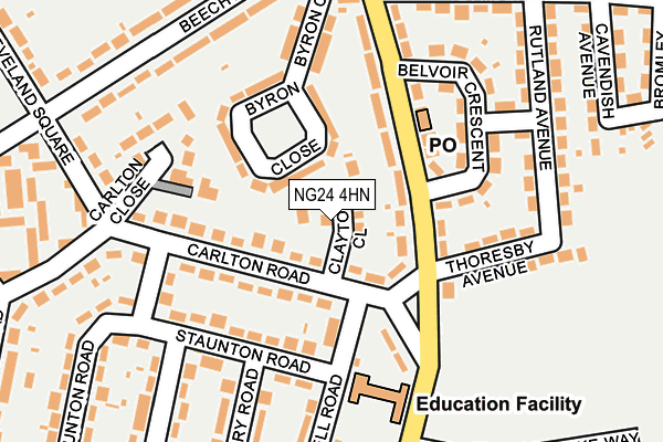 NG24 4HN map - OS OpenMap – Local (Ordnance Survey)