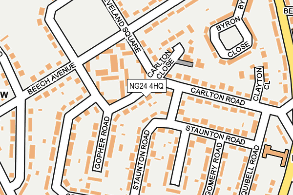 NG24 4HQ map - OS OpenMap – Local (Ordnance Survey)