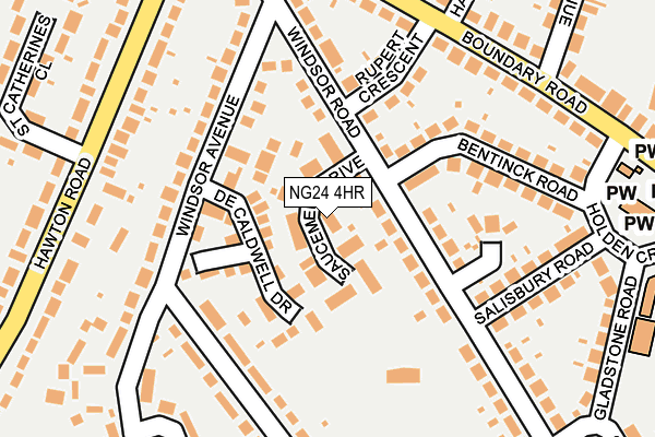 NG24 4HR map - OS OpenMap – Local (Ordnance Survey)