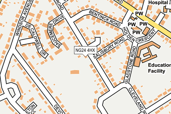 NG24 4HX map - OS OpenMap – Local (Ordnance Survey)