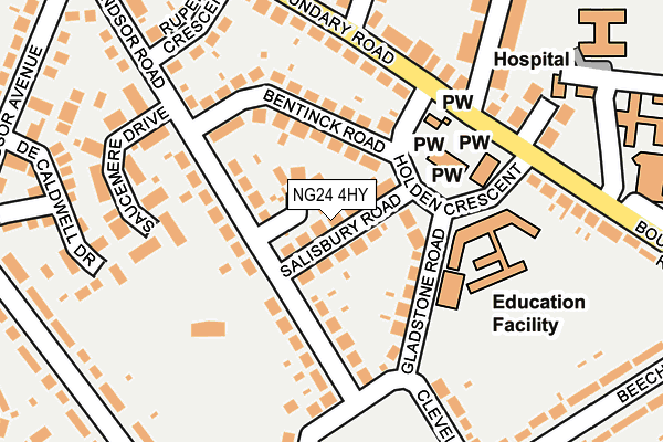 NG24 4HY map - OS OpenMap – Local (Ordnance Survey)