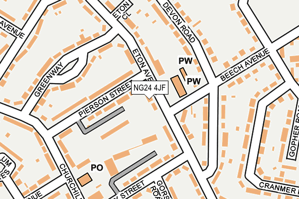 NG24 4JF map - OS OpenMap – Local (Ordnance Survey)