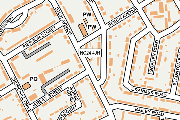 NG24 4JH map - OS OpenMap – Local (Ordnance Survey)