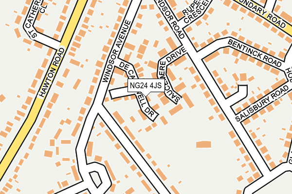 NG24 4JS map - OS OpenMap – Local (Ordnance Survey)