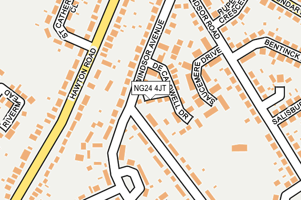 NG24 4JT map - OS OpenMap – Local (Ordnance Survey)
