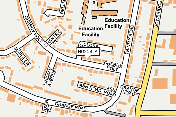 NG24 4LA map - OS OpenMap – Local (Ordnance Survey)