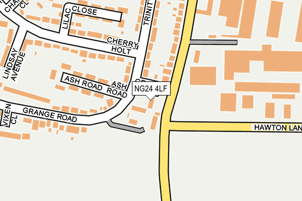 NG24 4LF map - OS OpenMap – Local (Ordnance Survey)