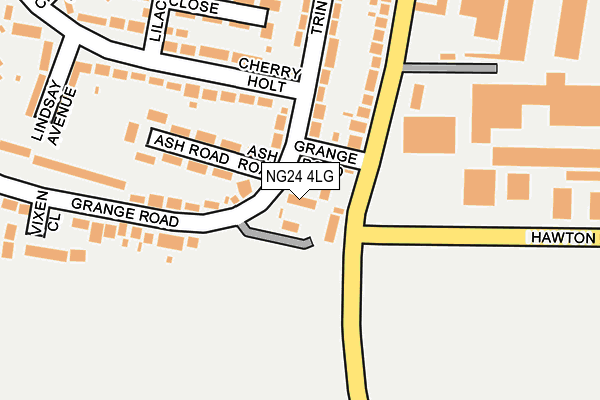 NG24 4LG map - OS OpenMap – Local (Ordnance Survey)