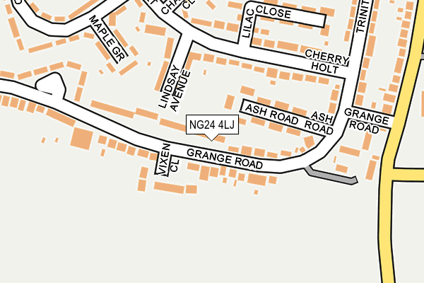 NG24 4LJ map - OS OpenMap – Local (Ordnance Survey)