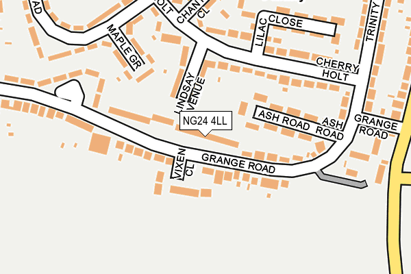 NG24 4LL map - OS OpenMap – Local (Ordnance Survey)