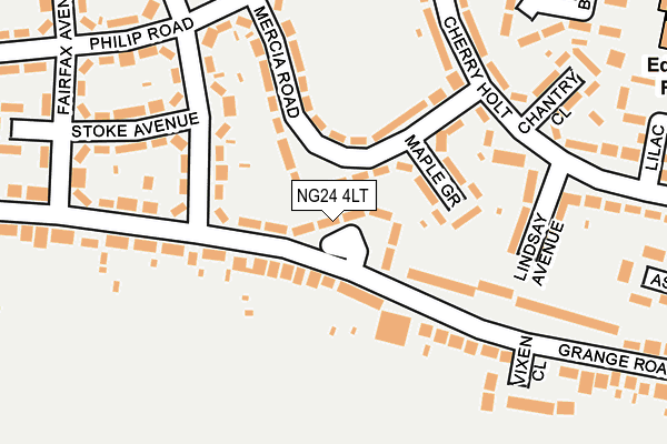 NG24 4LT map - OS OpenMap – Local (Ordnance Survey)