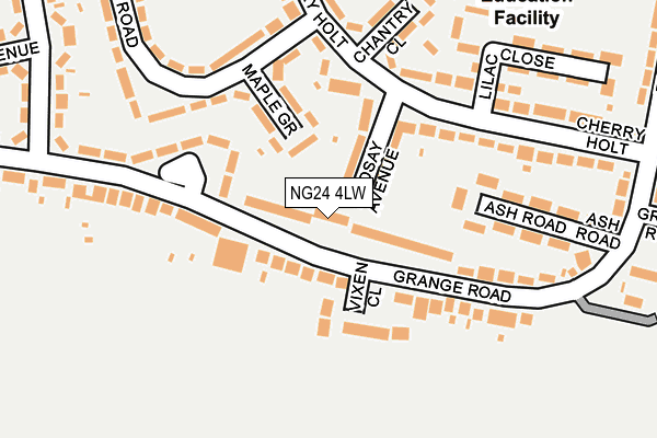 NG24 4LW map - OS OpenMap – Local (Ordnance Survey)