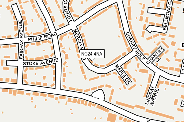 NG24 4NA map - OS OpenMap – Local (Ordnance Survey)