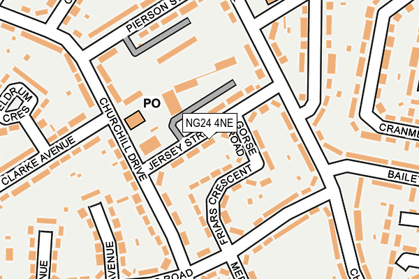 NG24 4NE map - OS OpenMap – Local (Ordnance Survey)
