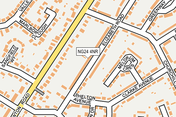 NG24 4NR map - OS OpenMap – Local (Ordnance Survey)