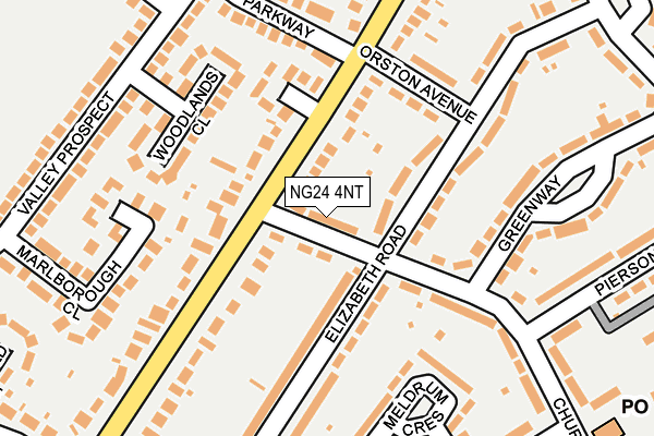 NG24 4NT map - OS OpenMap – Local (Ordnance Survey)