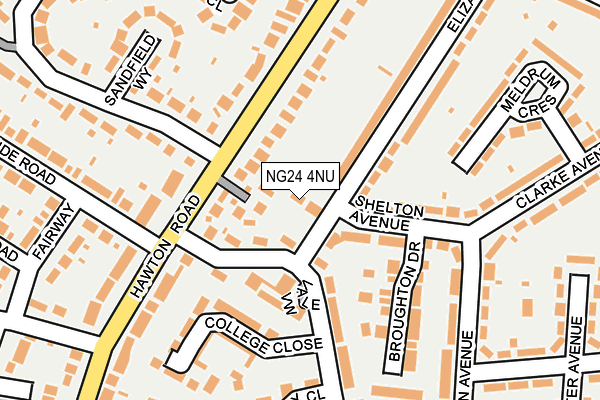 NG24 4NU map - OS OpenMap – Local (Ordnance Survey)