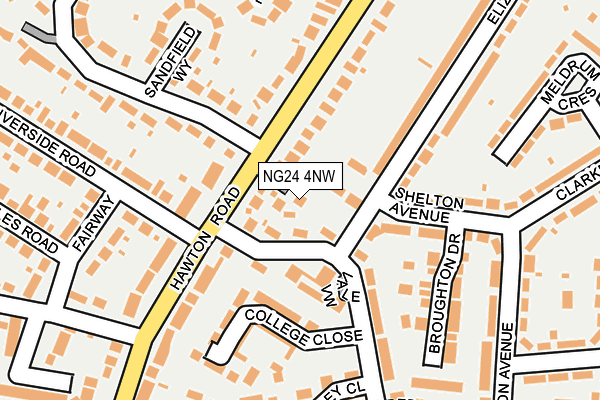 NG24 4NW map - OS OpenMap – Local (Ordnance Survey)