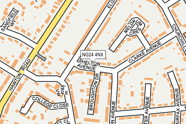 NG24 4NX map - OS OpenMap – Local (Ordnance Survey)