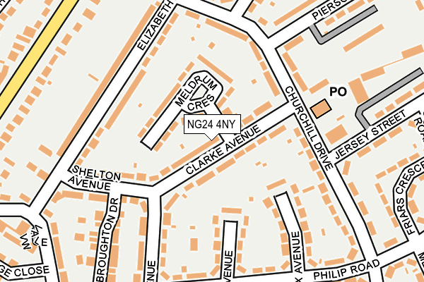 NG24 4NY map - OS OpenMap – Local (Ordnance Survey)