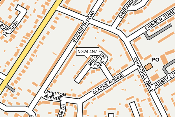 NG24 4NZ map - OS OpenMap – Local (Ordnance Survey)